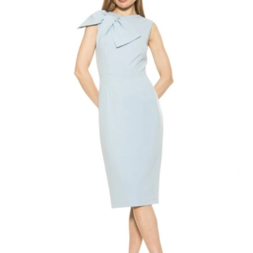 Alexia Admor Brigitta Bow Tie Bodice Midi Dress